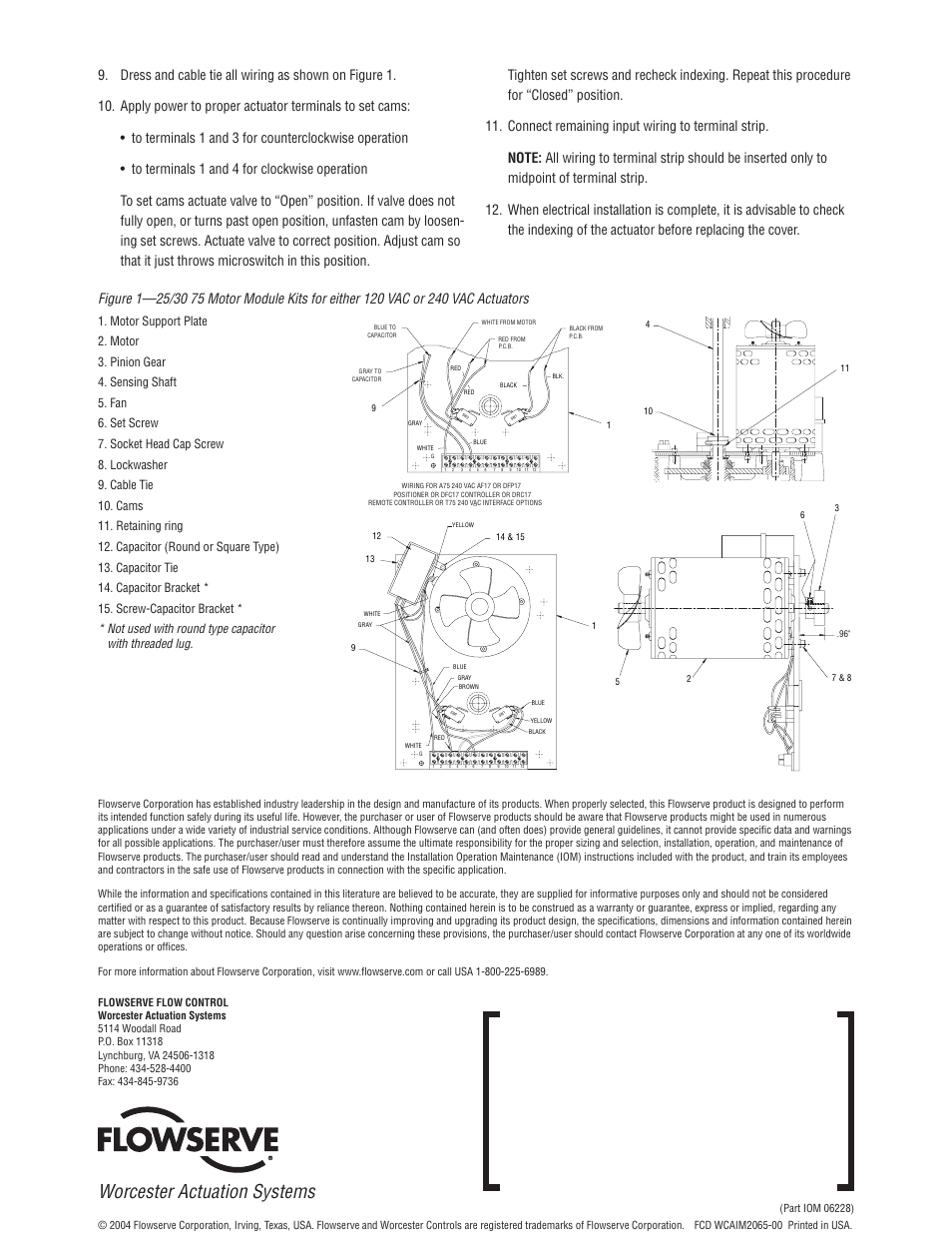 8psdftufs"duvbujpo4ztufnt | Flowserve 25 75 Motor Module Kit 120/240 VAC User Manual | Page 2 / 2