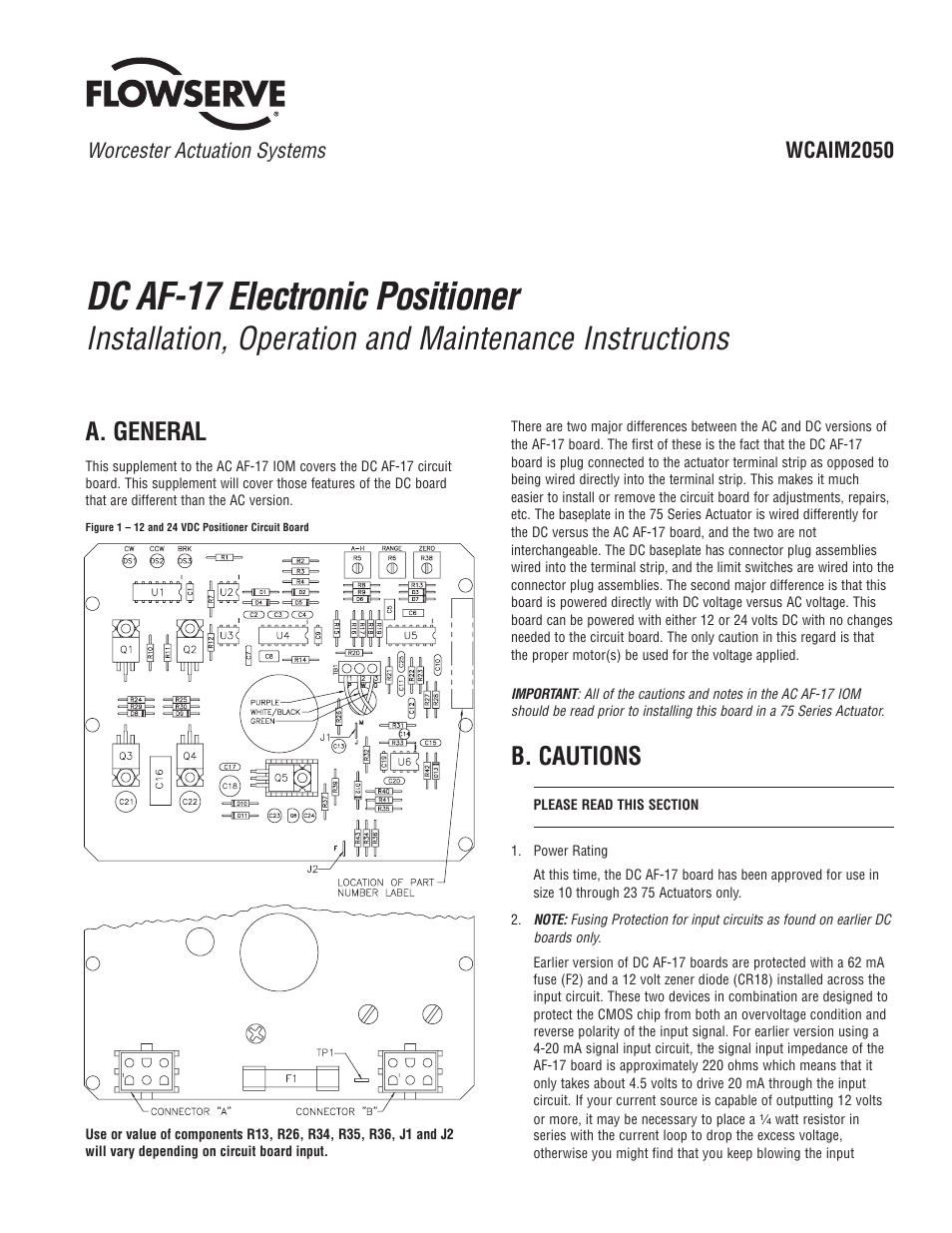 Flowserve DC AF-17 Electronic Positioner User Manual | 4 pages