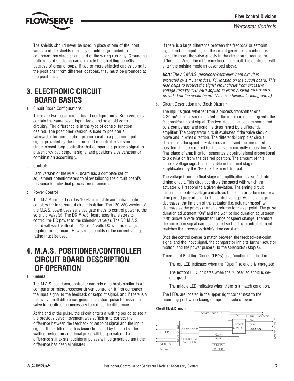 Electronic circuit board basics, Worcester controls | Flowserve 90 Series Controller User Manual | Page 3 / 12