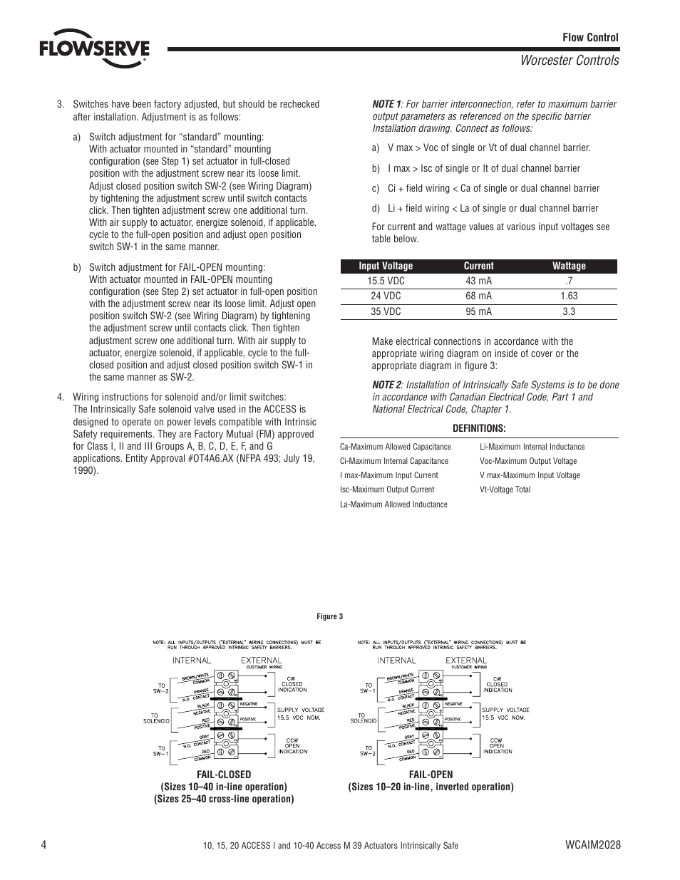 Worcester controls | Flowserve 10 ACCESS I Worcester Controls User Manual | Page 4 / 16