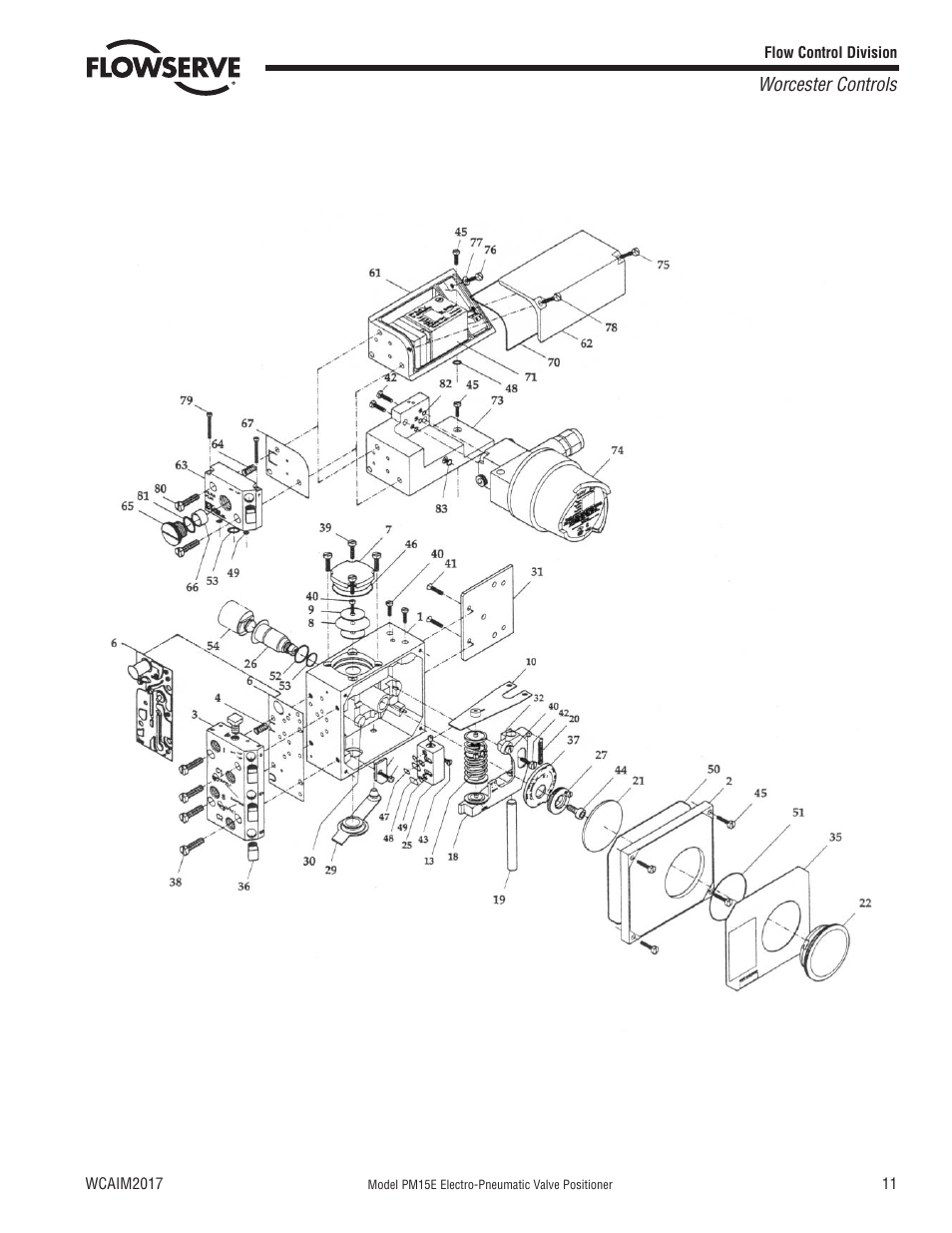 Worcester controls | Flowserve PM15E Electro-Pneumatic Valve Positioner User Manual | Page 11 / 12