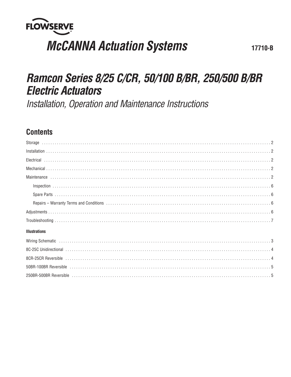 Flowserve Ramcon Series Electric Actuators User Manual | 8 pages