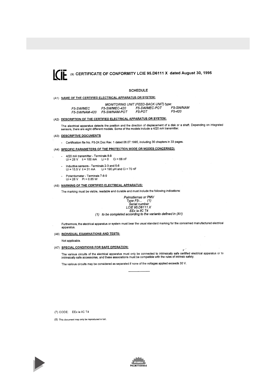 F5 is | Flowserve PMV Valve Control System User Manual | Page 13 / 20