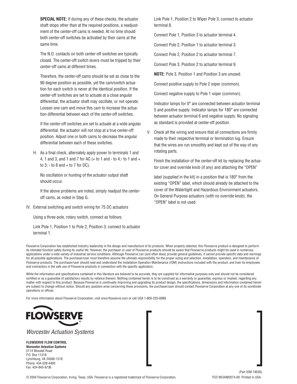 Flowserve 180 Rotation Center-Off Kit User Manual | Page 4 / 4