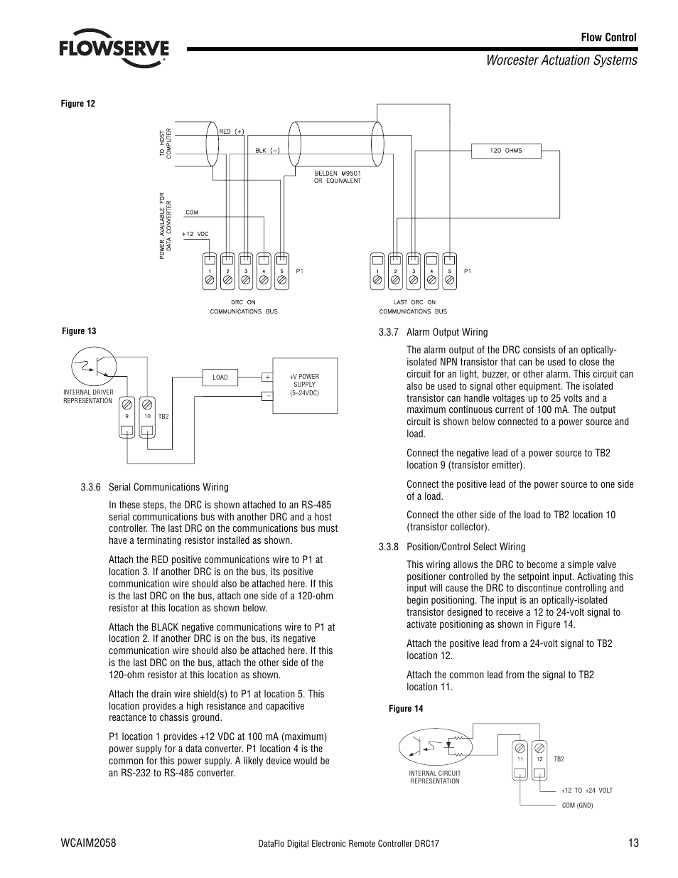 Worcester actuation systems | Flowserve DRC-17 User Manual | Page 13 / 28