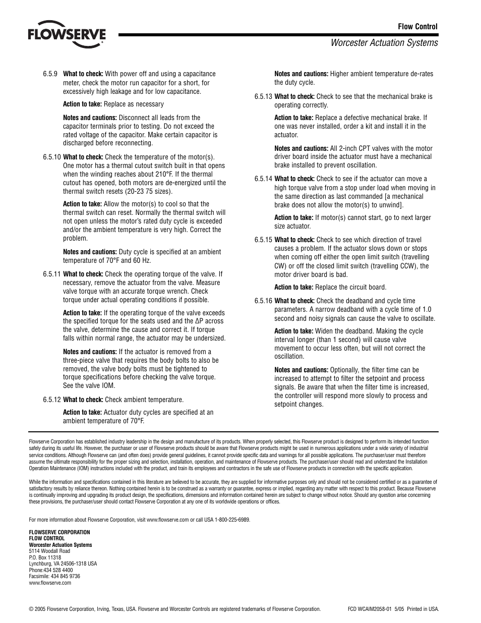 Worcester actuation systems | Flowserve DRC-17 User Manual | Page 28 / 28