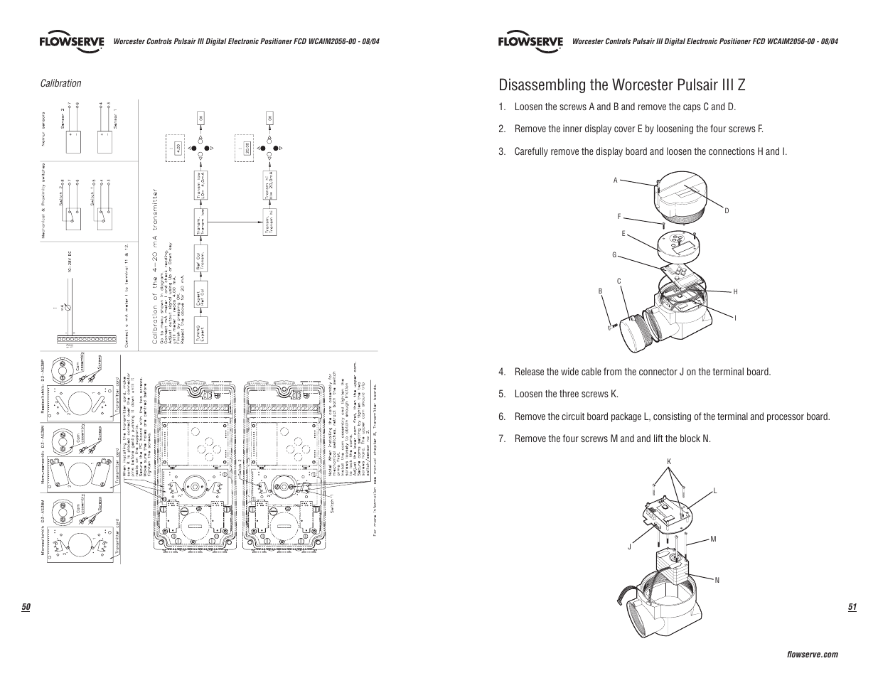 Disassembling the worcester pulsair iii z | Flowserve Pulsair III Digital User Manual | Page 26 / 32