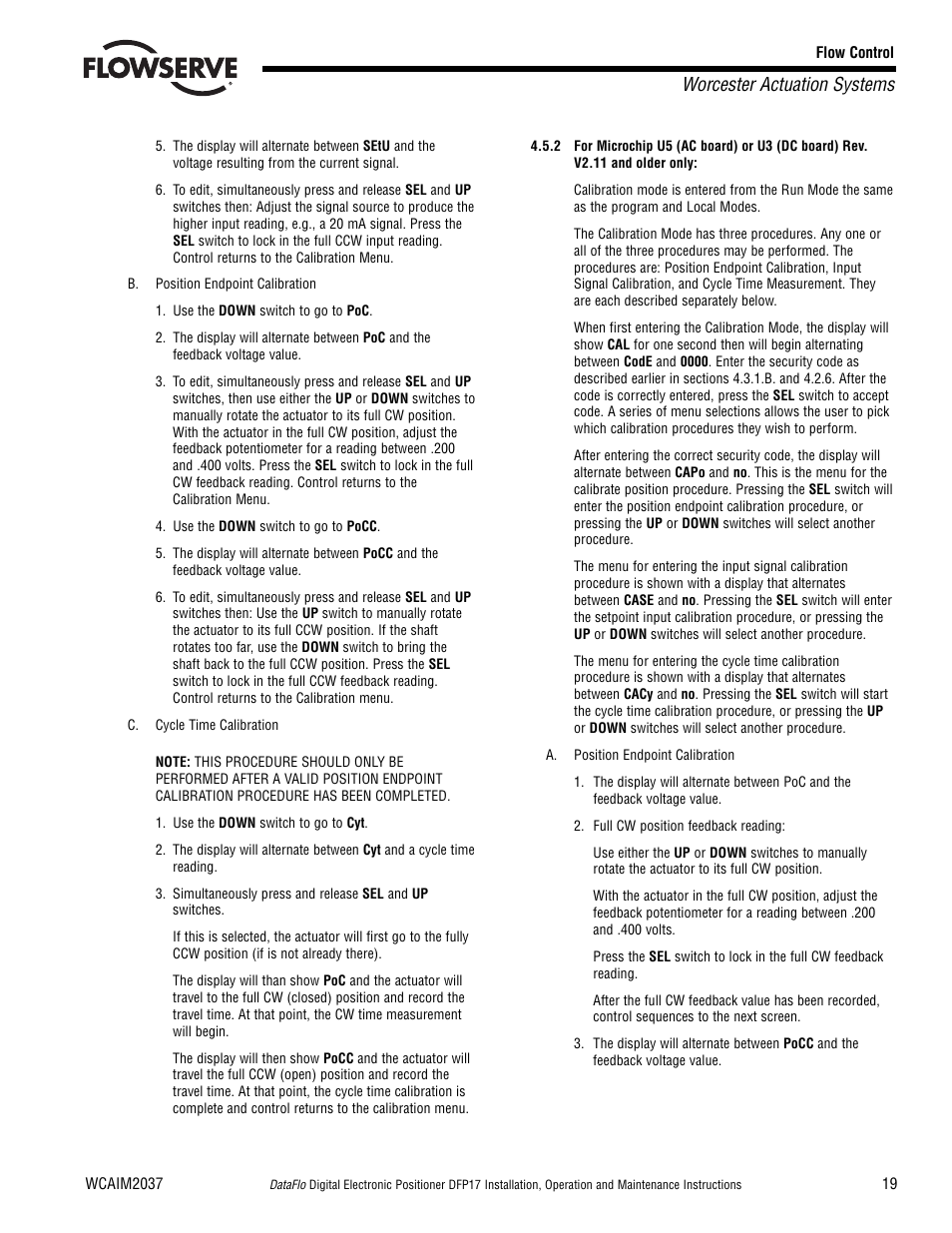 Worcester actuation systems | Flowserve DFP17 User Manual | Page 19 / 32