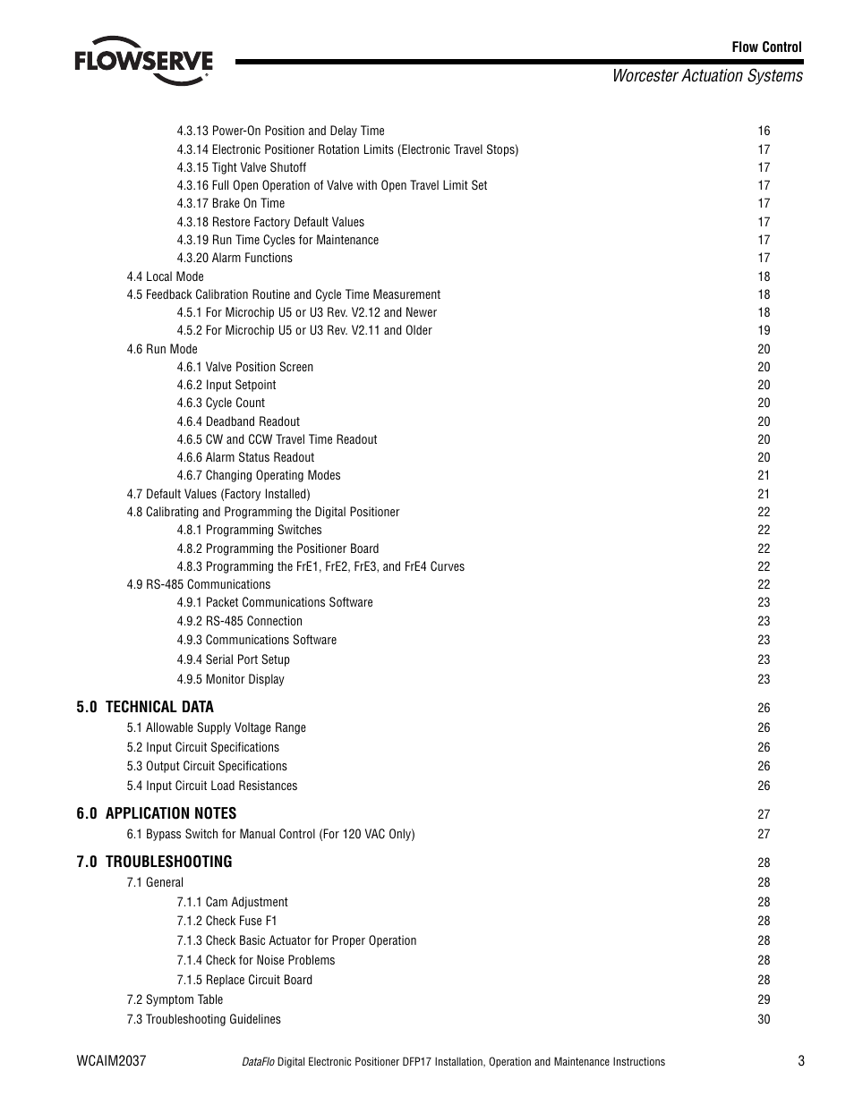 Worcester actuation systems | Flowserve DFP17 User Manual | Page 3 / 32