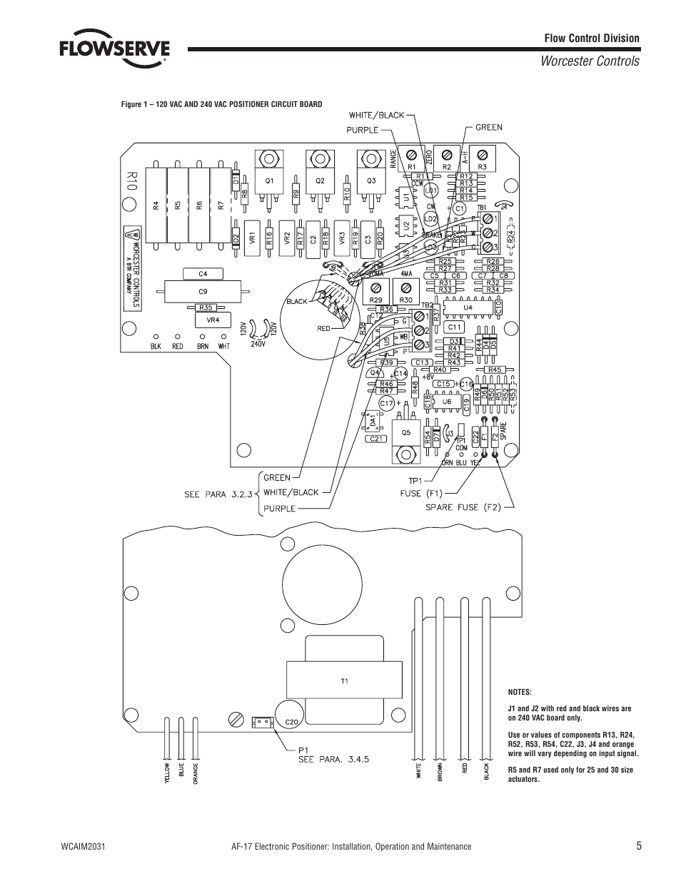 Worcester controls | Flowserve AF-17 Electronic Positioner User Manual | Page 5 / 28