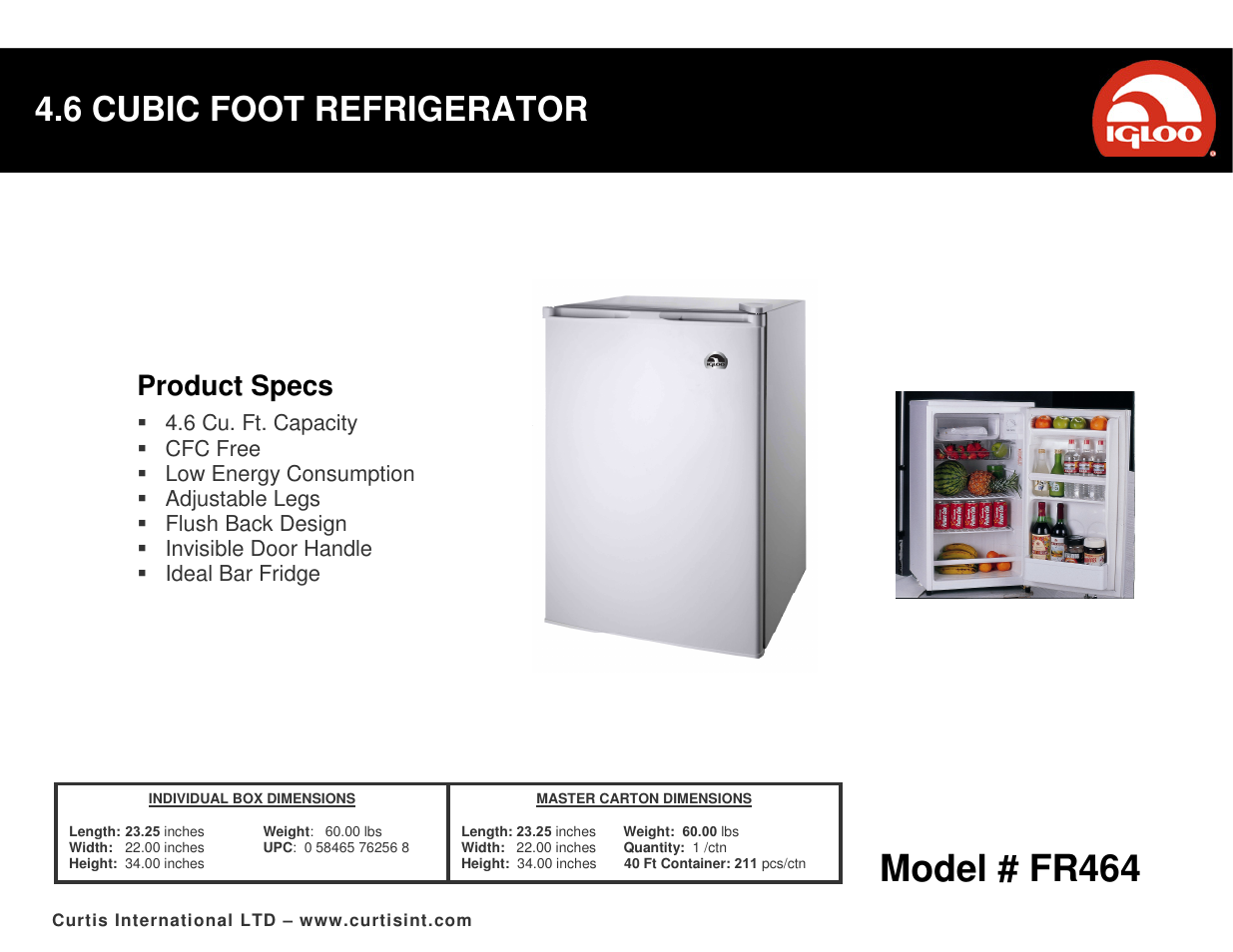 Curtis FR464 User Manual | 1 page