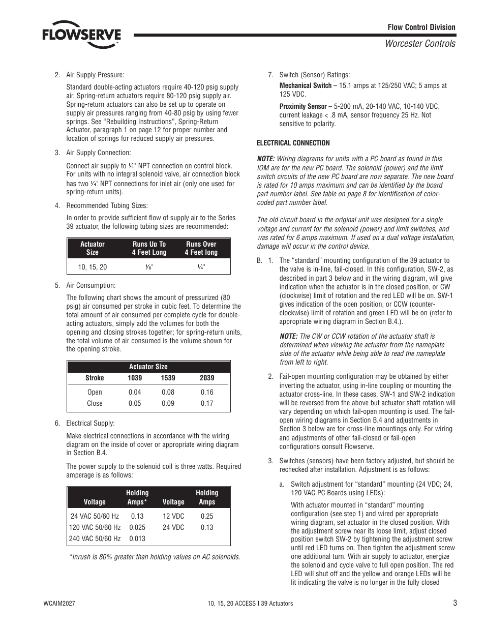 Worcester controls | Flowserve 10 ACCESS I 39 Actuators User Manual | Page 3 / 16