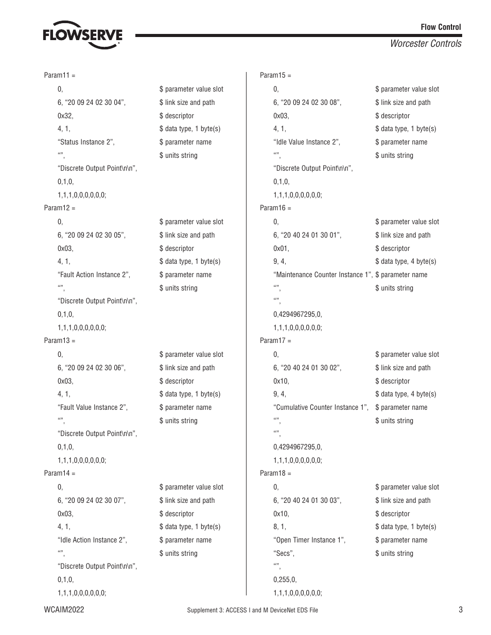 Worcester controls | Flowserve Worcester Controls Supplement 3 ACCESS I User Manual | Page 3 / 4