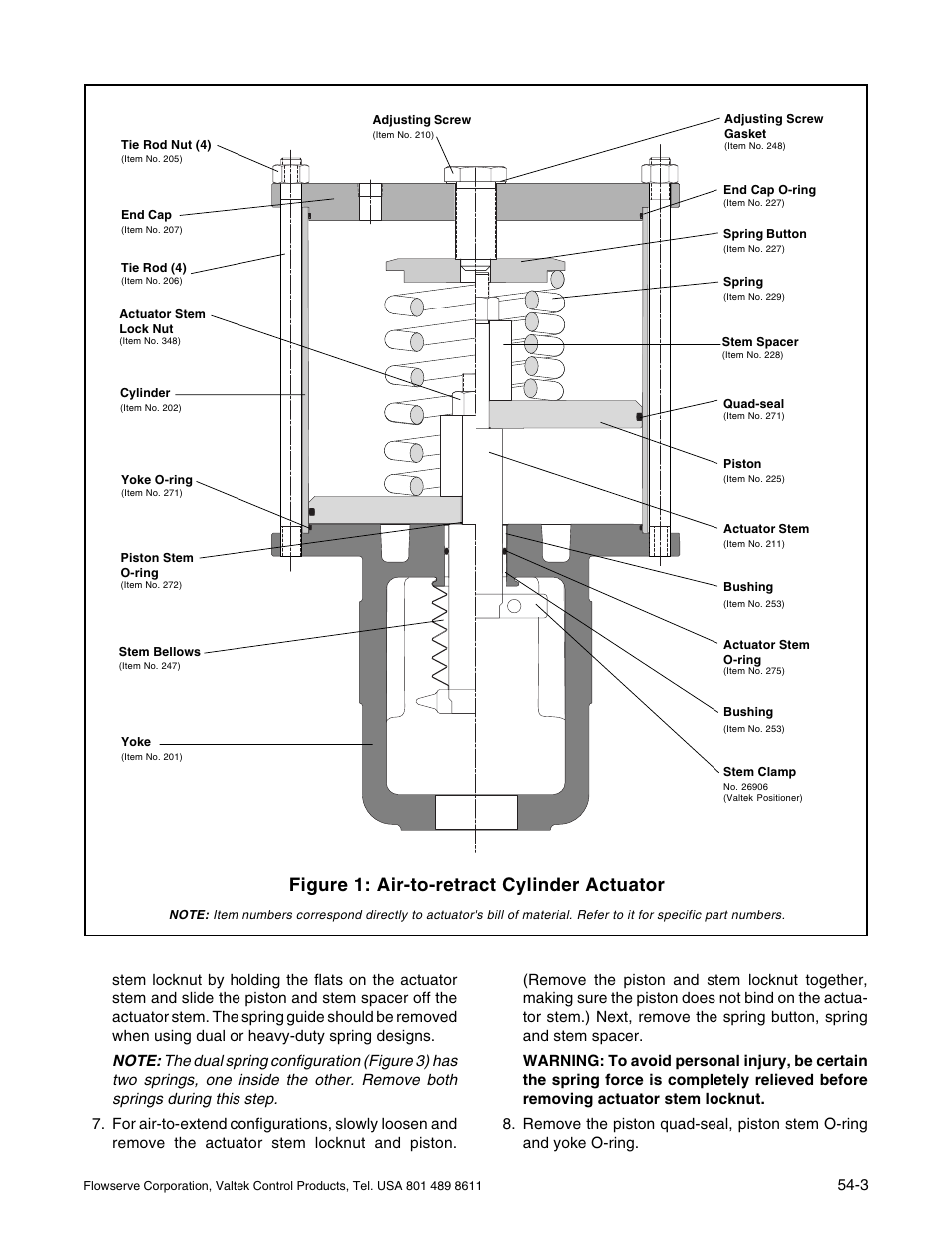 Figure 1: air-to-retract cylinder actuator | Flowserve Valtek VL-C Spring Cylinder Linear Actuators User Manual | Page 3 / 8