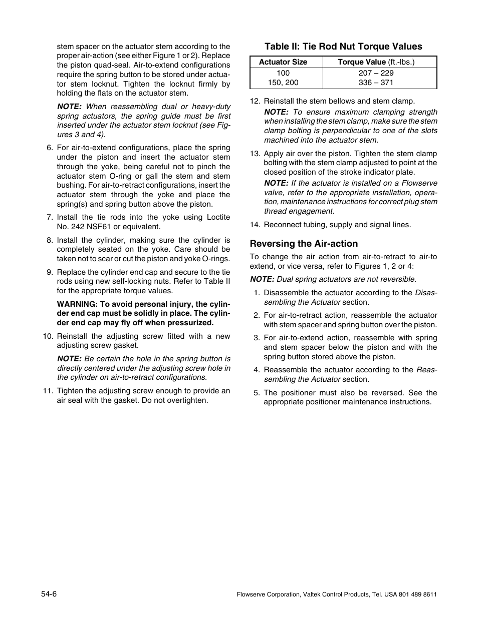 Flowserve Valtek VL-C Spring Cylinder Linear Actuators User Manual | Page 6 / 8