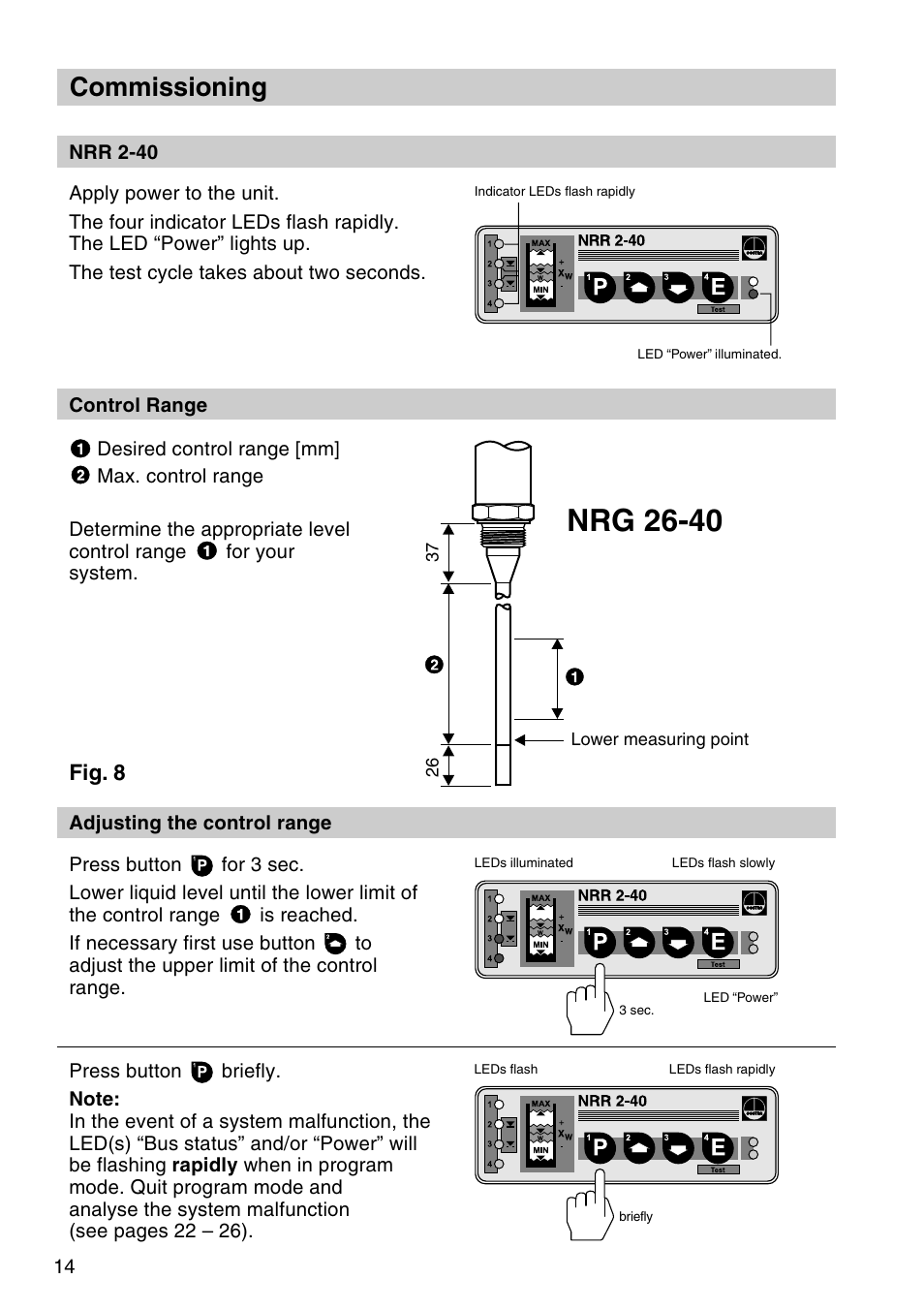 Nrg 26-40, Commissioning | Flowserve NRR 2-40 User Manual | Page 14 / 36