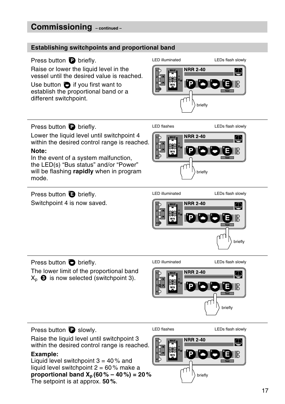 Commissioning | Flowserve NRR 2-40 User Manual | Page 17 / 36