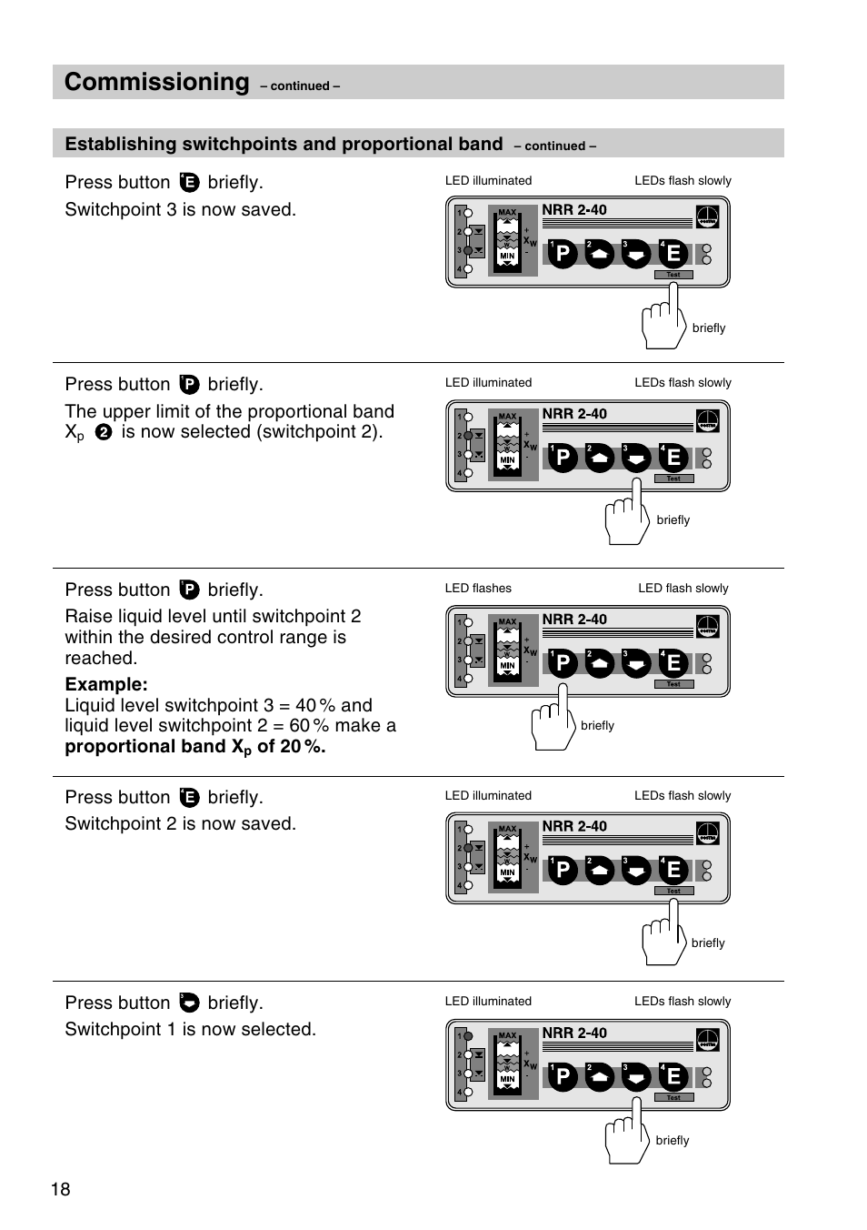 Commissioning | Flowserve NRR 2-40 User Manual | Page 18 / 36