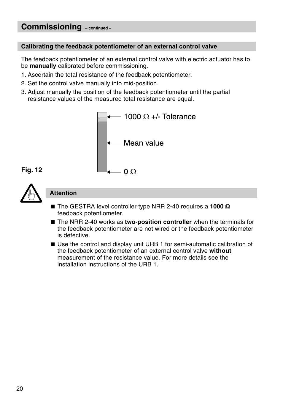 Commissioning | Flowserve NRR 2-40 User Manual | Page 20 / 36