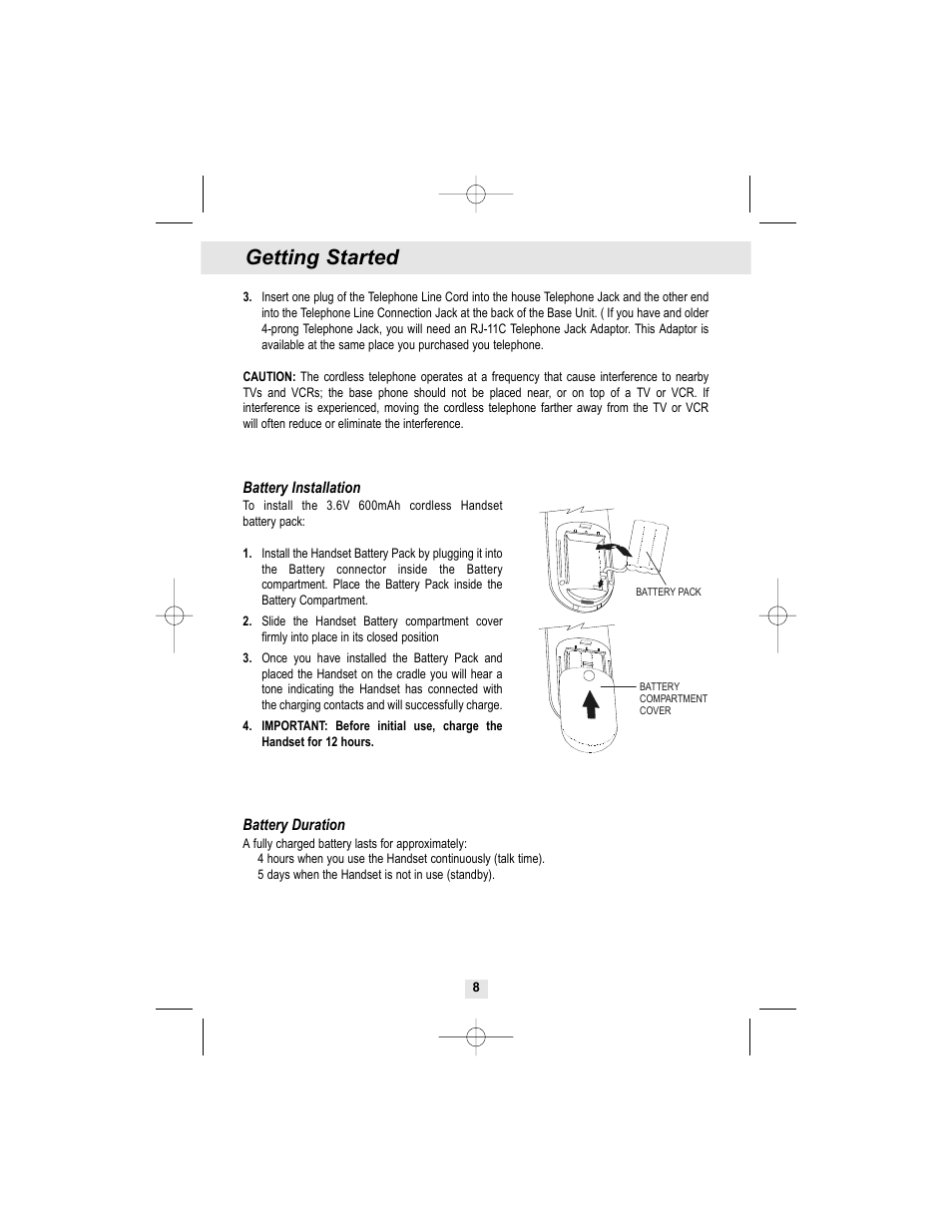 Getting started | Curtis TC972 User Manual | Page 9 / 19