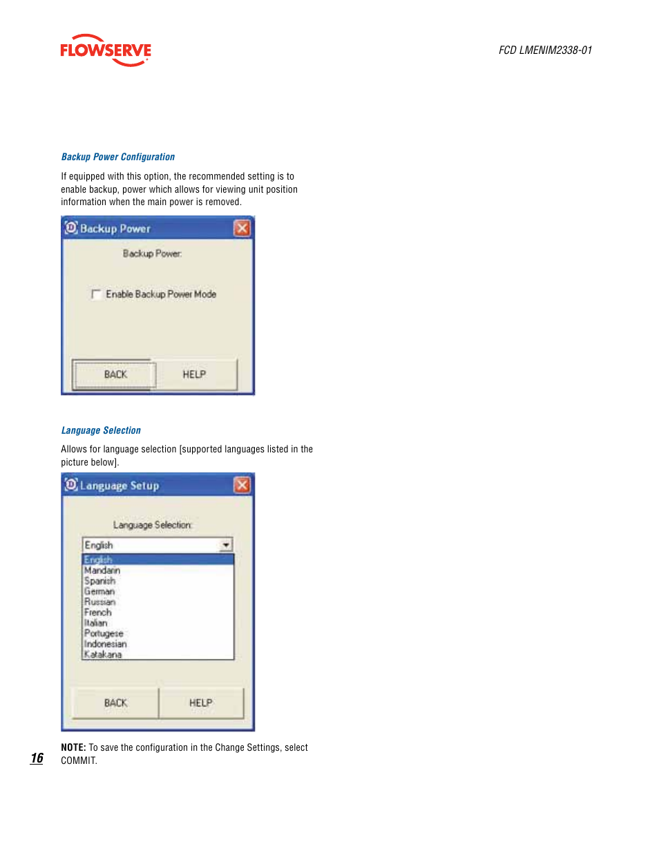 Flowserve MX Dashboard
 Limitorque User Manual | Page 16 / 28