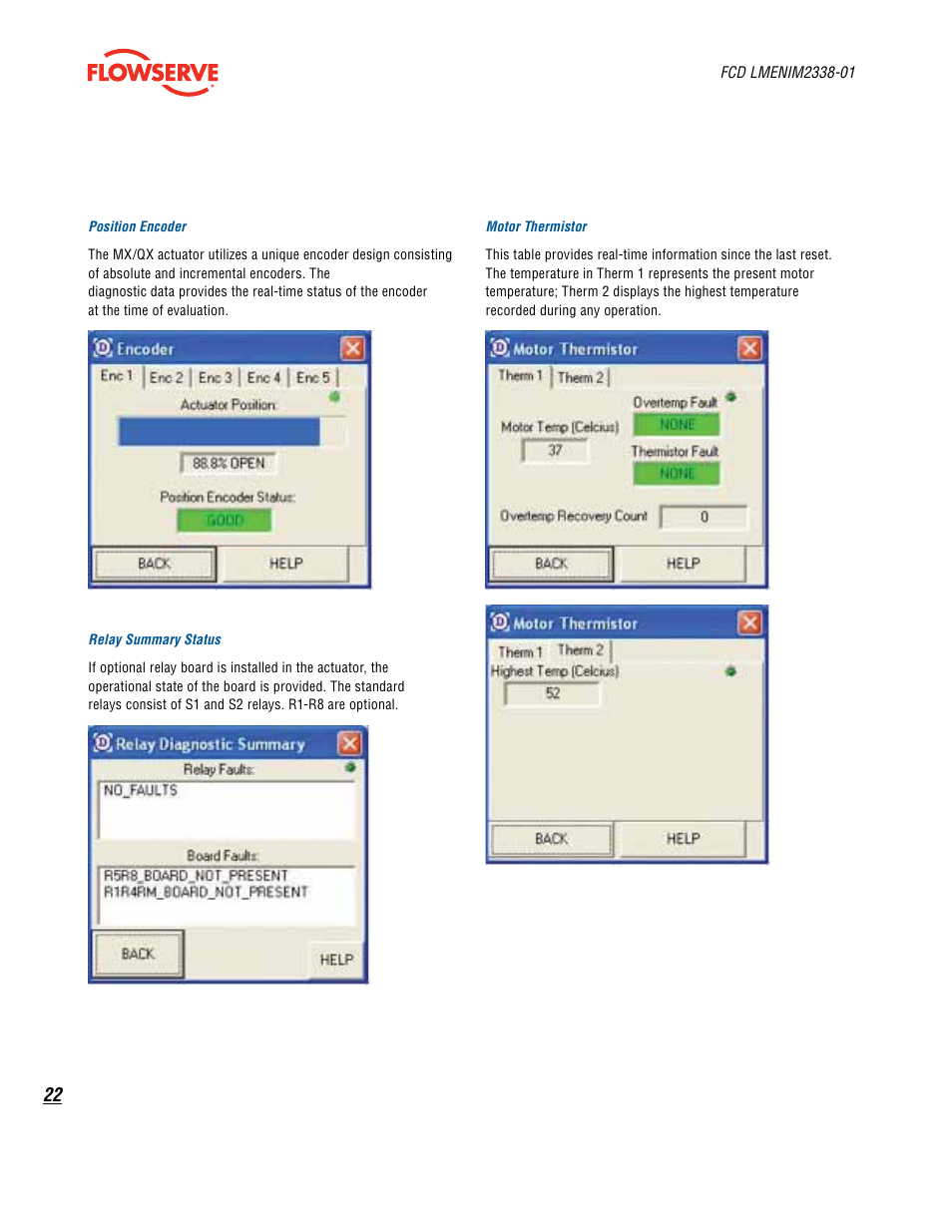 Flowserve MX Dashboard
 Limitorque User Manual | Page 22 / 28