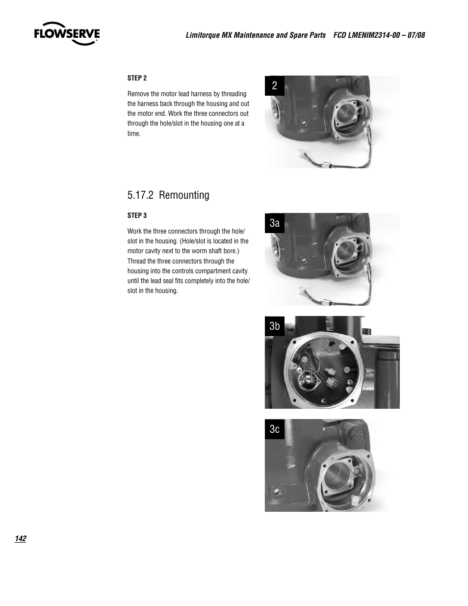 2 remounting, 3a 3b 3c | Flowserve MX
 Limitorque User Manual | Page 150 / 164