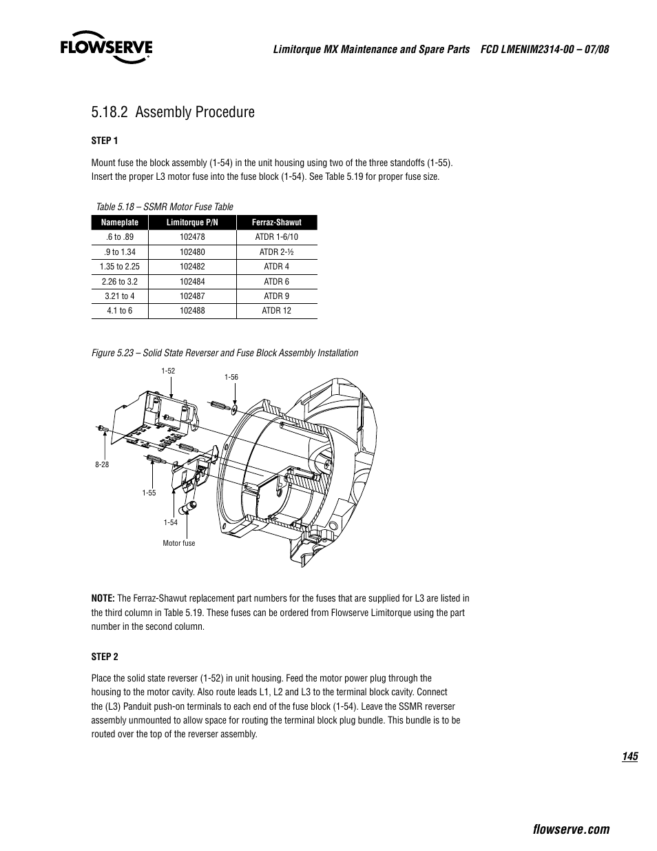 2 assembly procedure | Flowserve MX
 Limitorque User Manual | Page 153 / 164