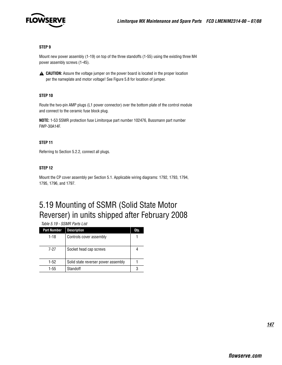 Flowserve MX
 Limitorque User Manual | Page 155 / 164