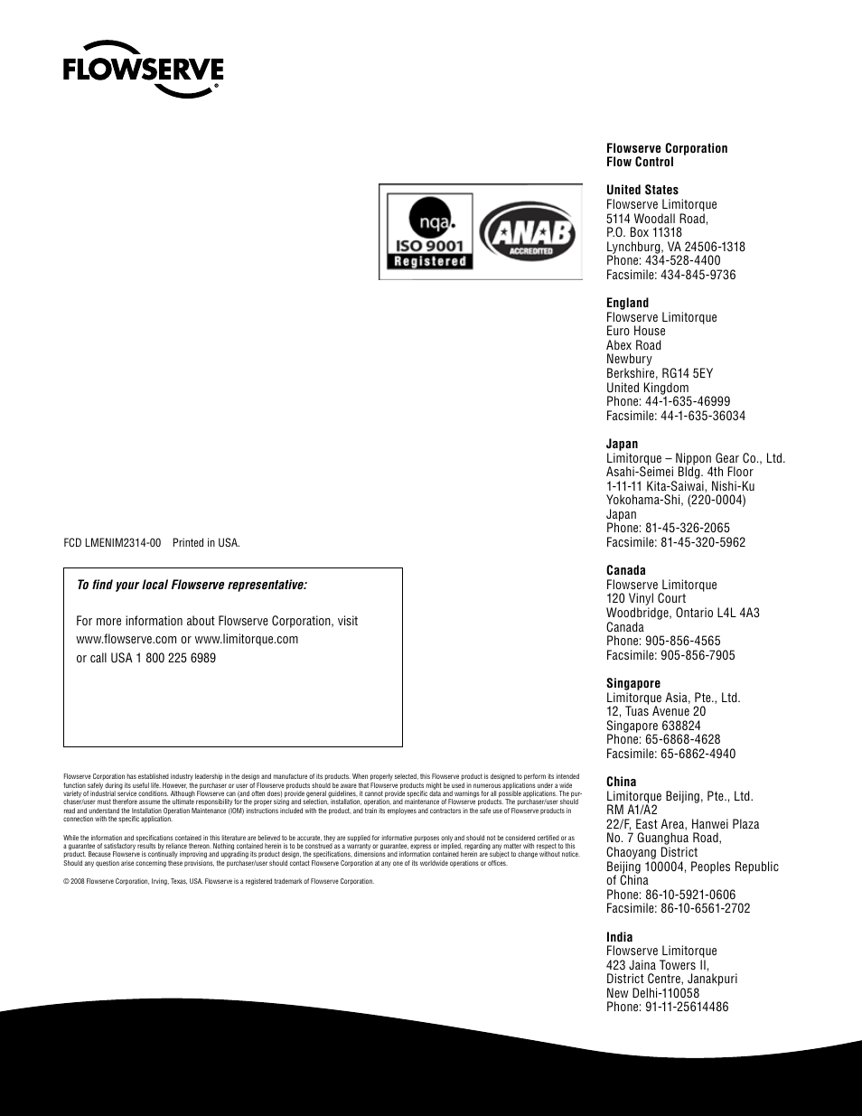 Flowserve MX
 Limitorque User Manual | Page 164 / 164