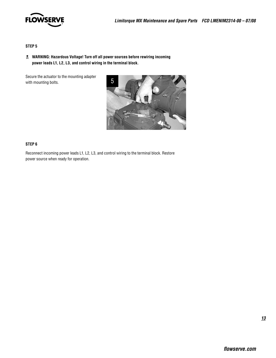 Flowserve MX
 Limitorque User Manual | Page 21 / 164