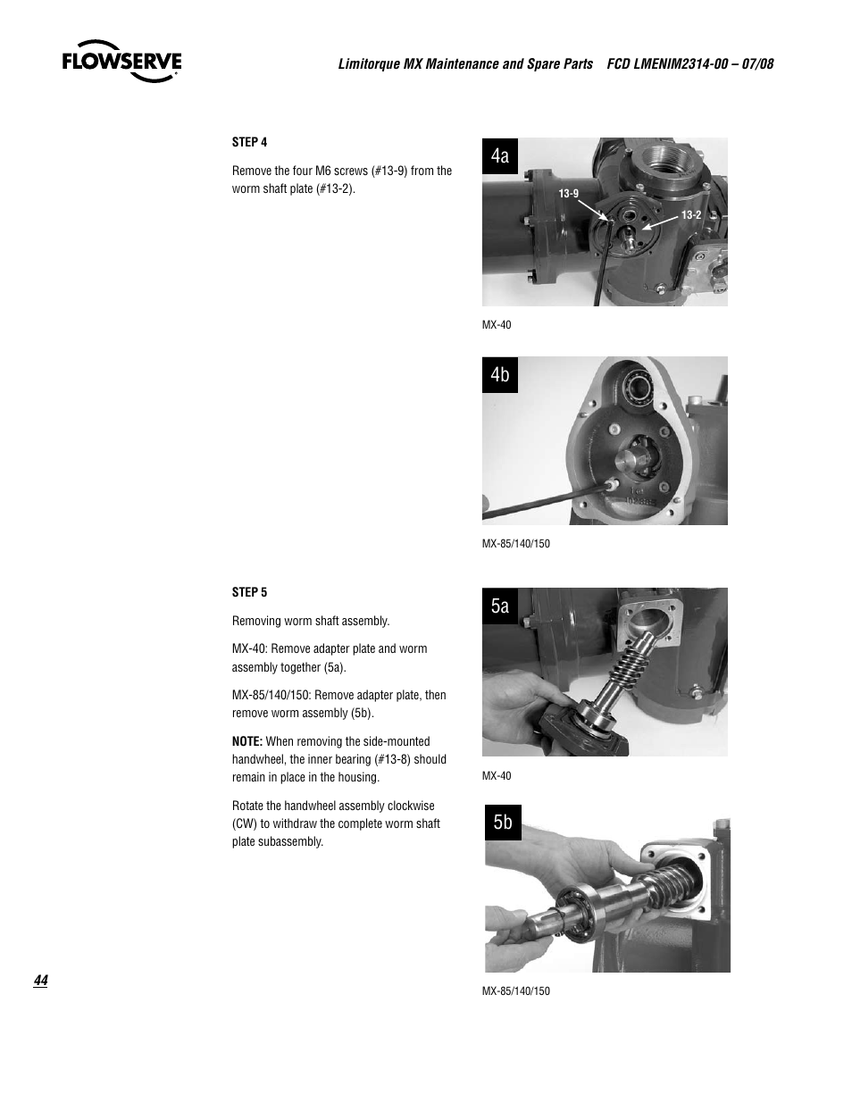Flowserve MX
 Limitorque User Manual | Page 52 / 164