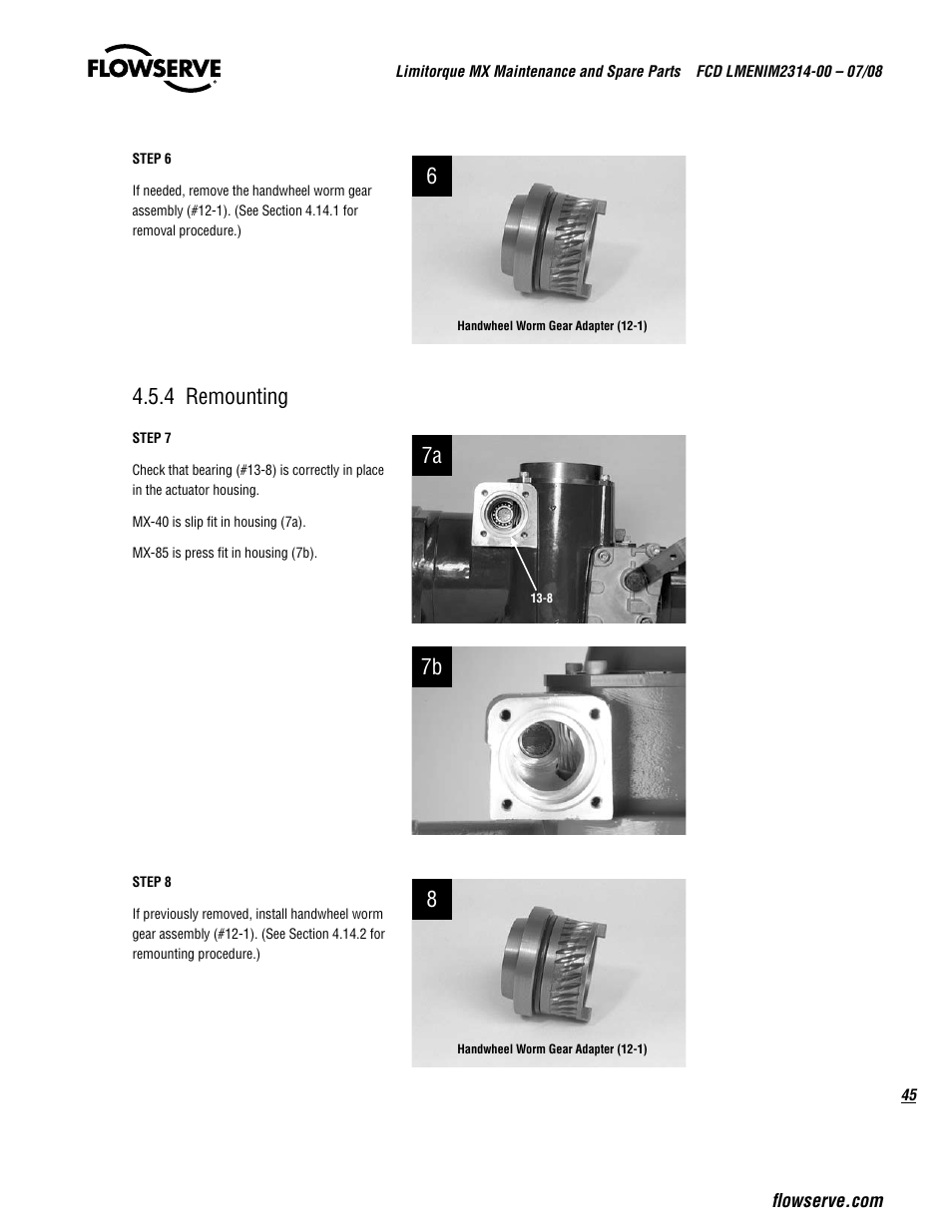 4 remounting | Flowserve MX
 Limitorque User Manual | Page 53 / 164