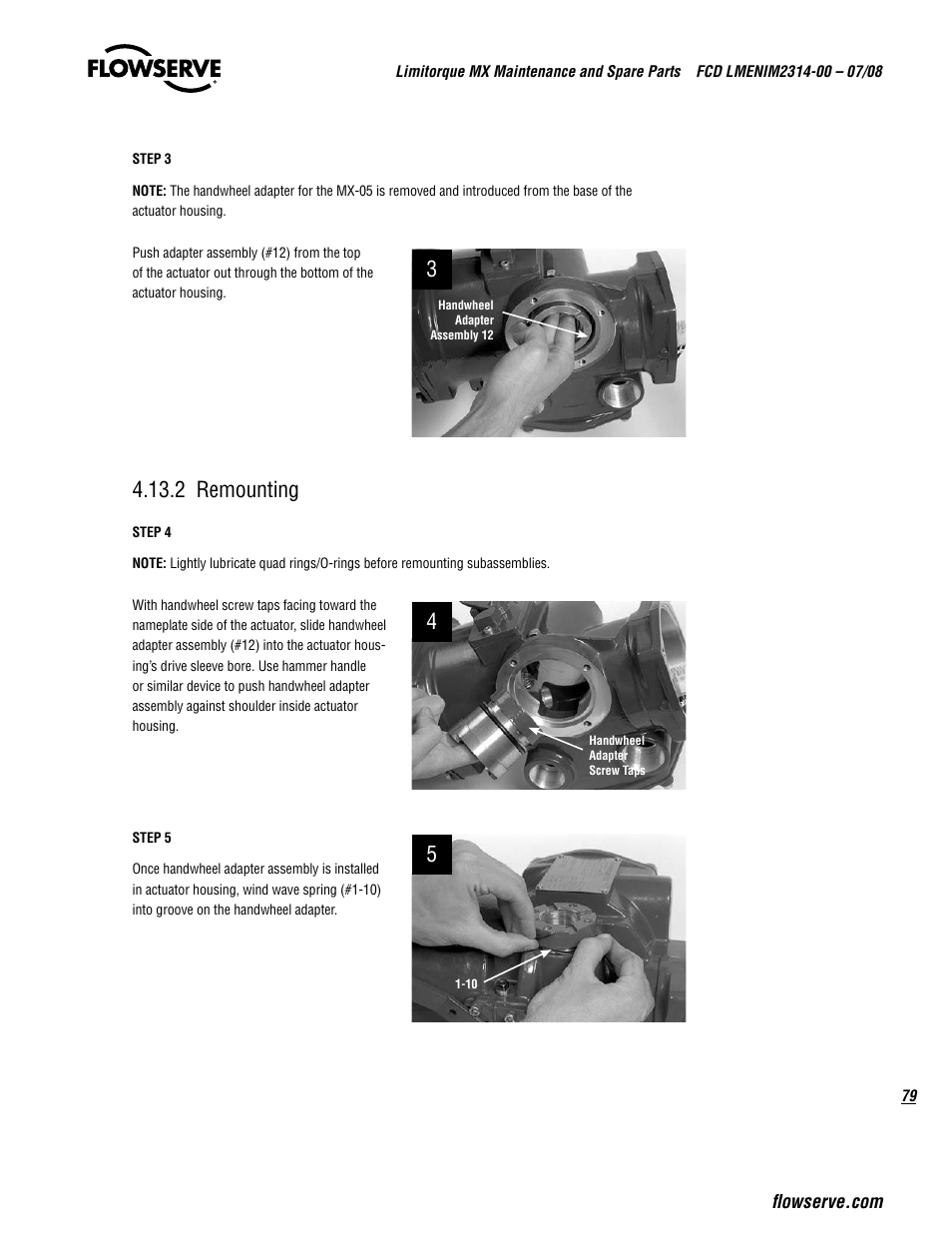 2 remounting | Flowserve MX
 Limitorque User Manual | Page 87 / 164