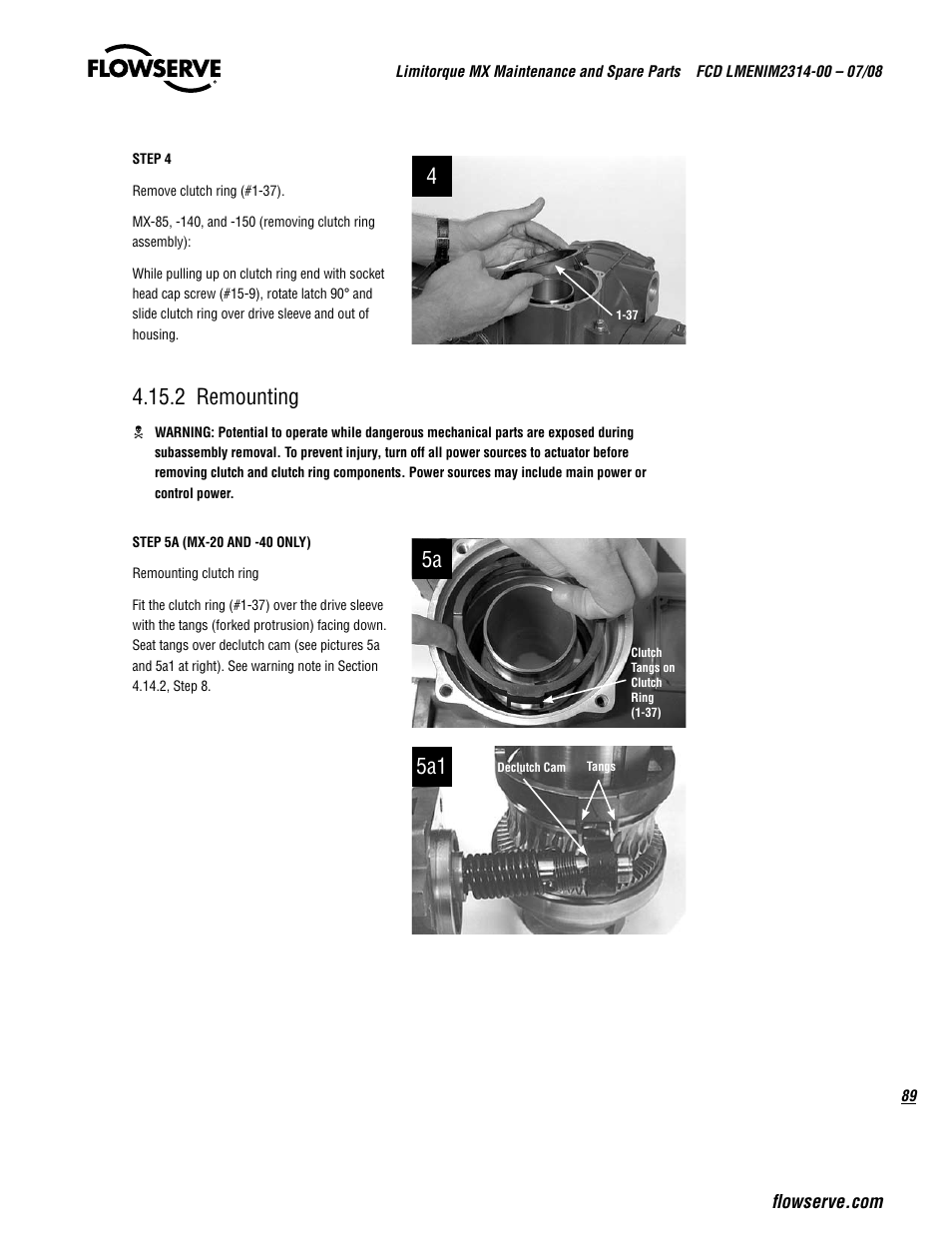 2 remounting | Flowserve MX
 Limitorque User Manual | Page 97 / 164