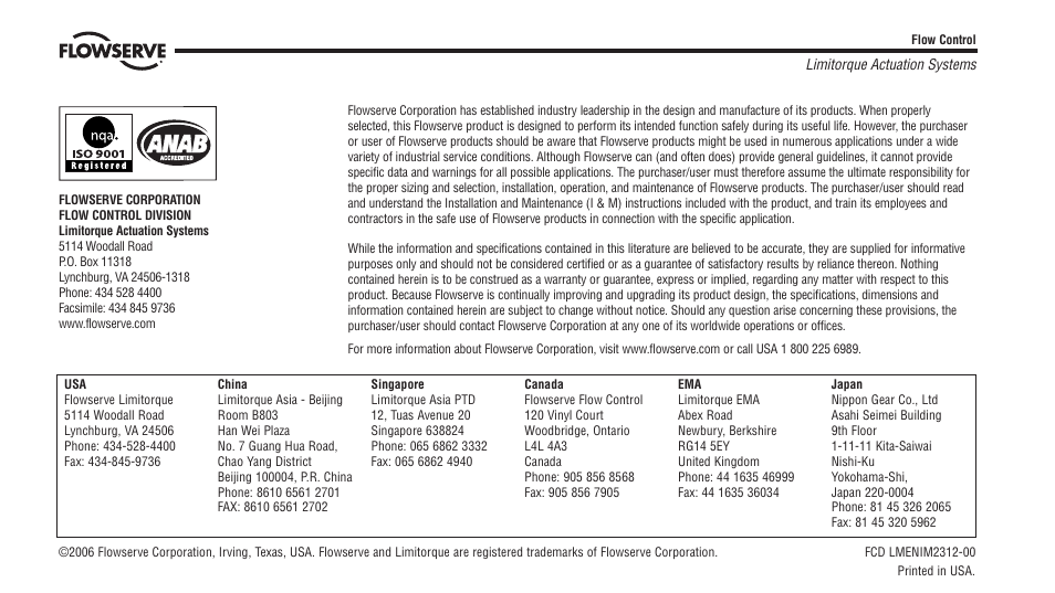 Flowserve MX Accutronix User Manual | Page 16 / 16