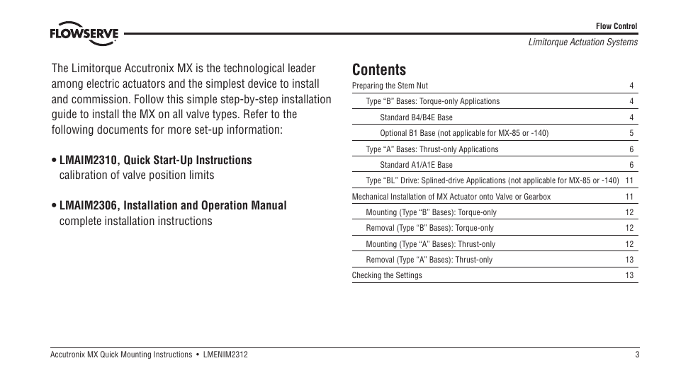 Flowserve MX Accutronix User Manual | Page 3 / 16