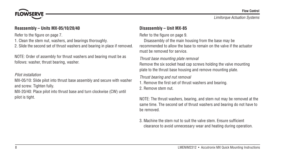 Flowserve MX Accutronix User Manual | Page 8 / 16