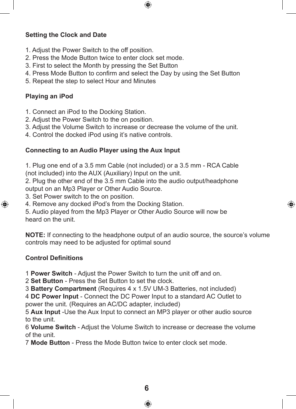 Curtis iP217UK User Manual | Page 7 / 9
