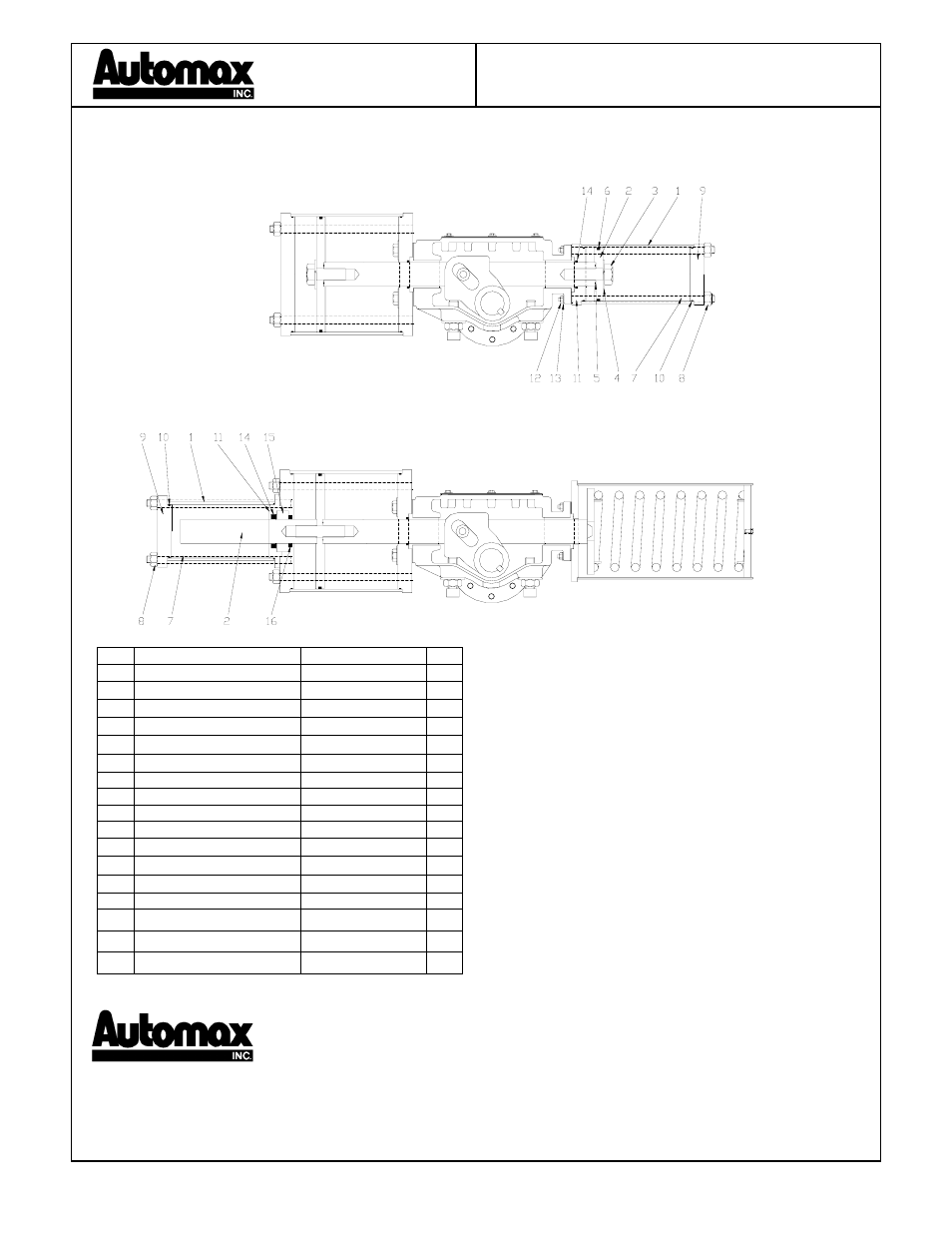 Heavy duty hydraulic override, Parts and materials, Nuclear qualified actuator | Flowserve Heavy Duty Hydraulic Overrides User Manual | Page 4 / 4