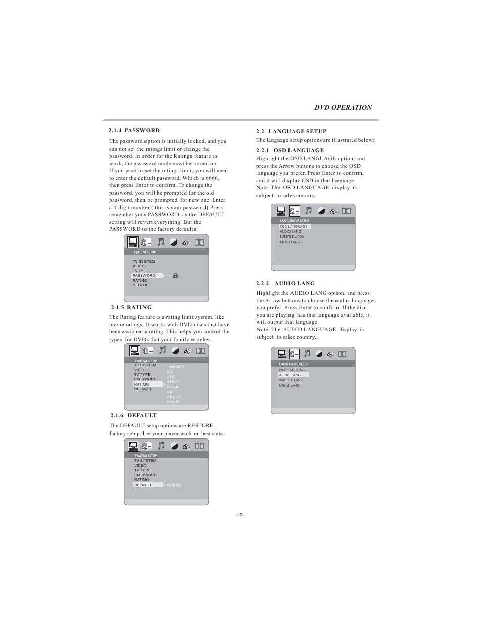 Dvd operation | Curtis LCDVD194A User Manual | Page 18 / 26