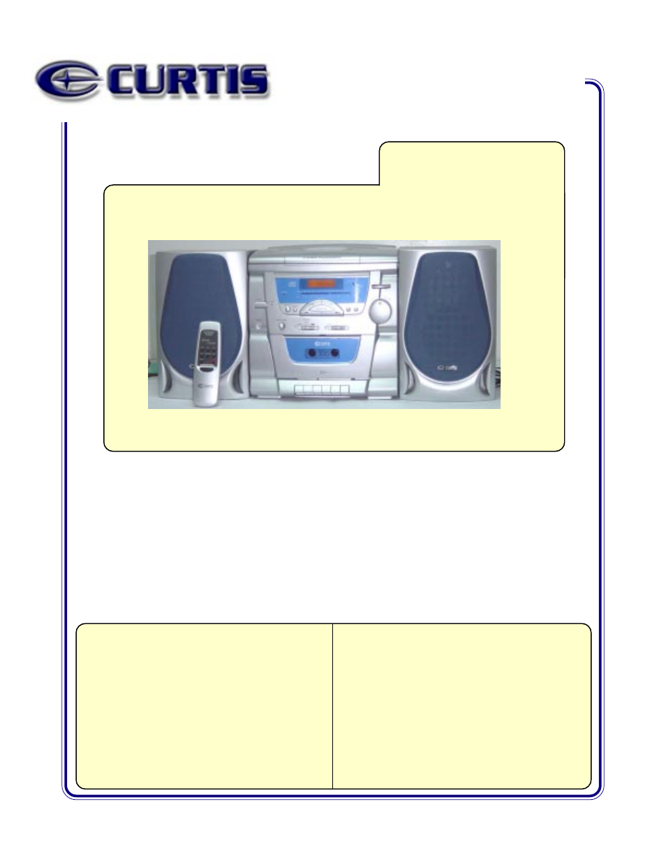 Curtis RCD794R User Manual | 1 page