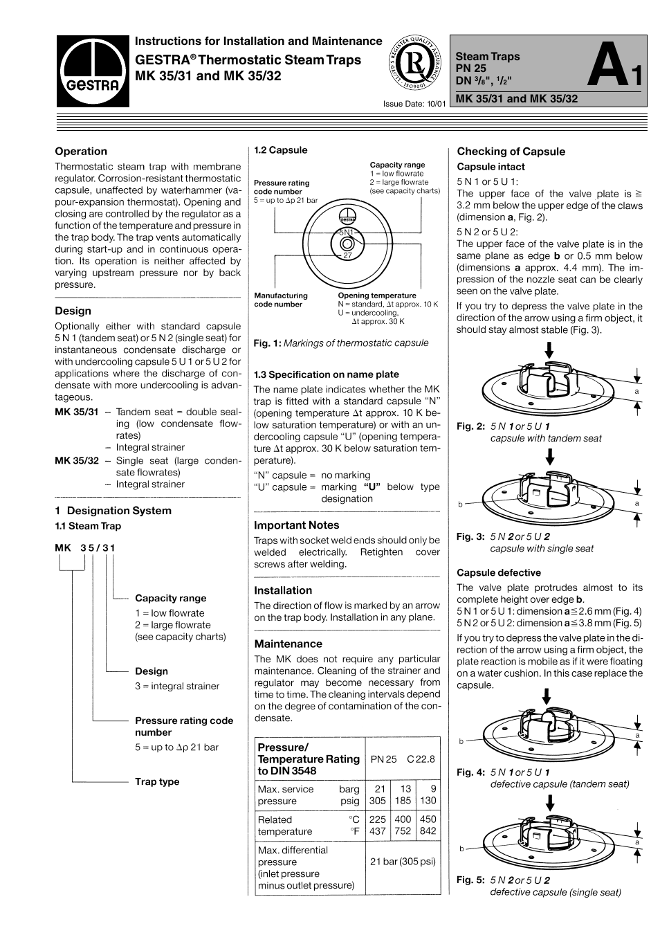 Flowserve MK 35/31 User Manual | 4 pages