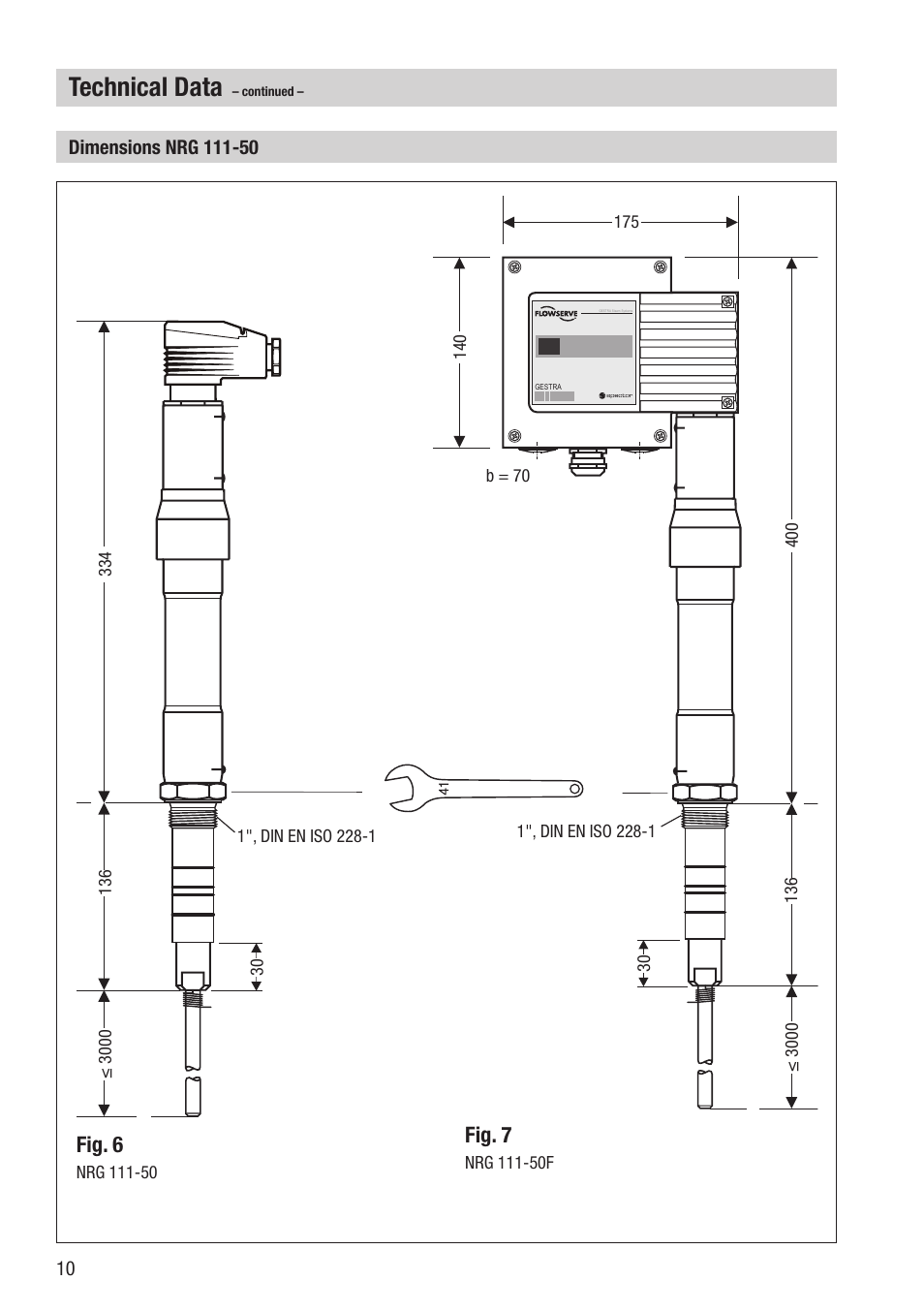 Technical data, Fig. 6, Fig. 7 | Flowserve NRG 16-50 User Manual | Page 10 / 24