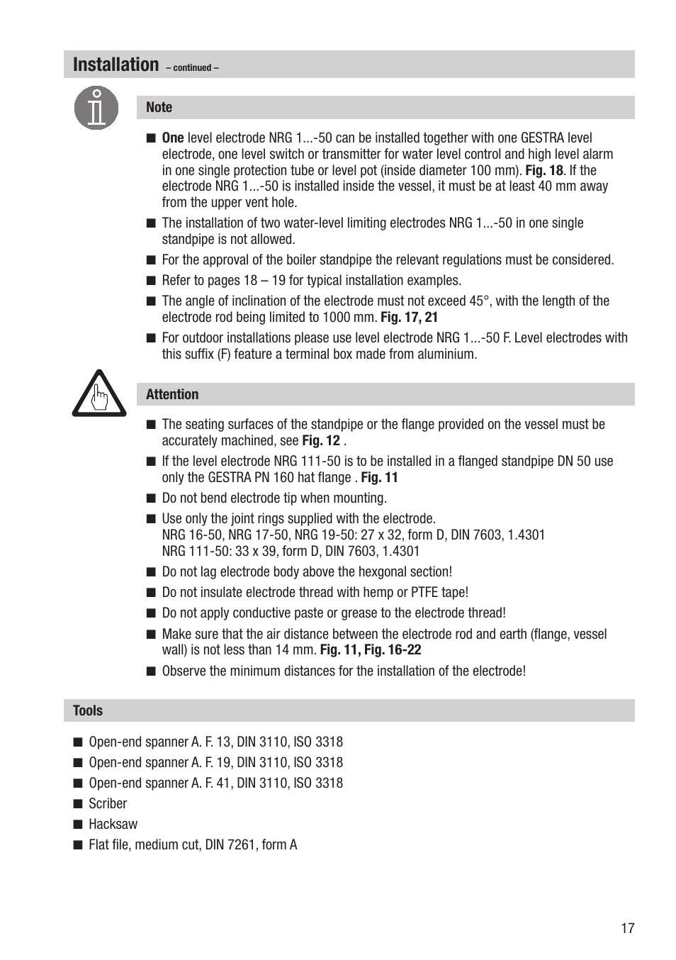 Installation | Flowserve NRG 16-50 User Manual | Page 17 / 24