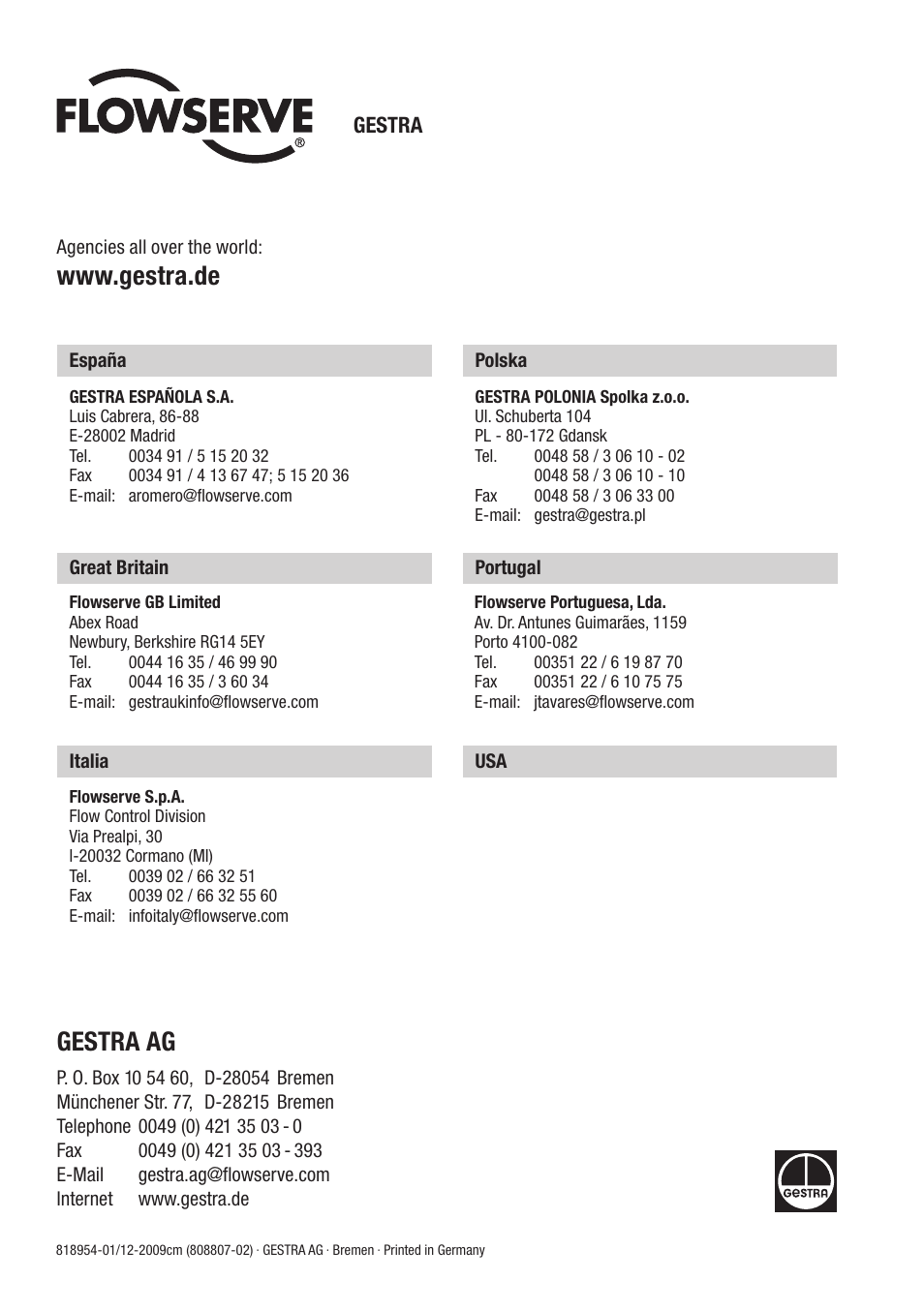 Flowserve NRG 16-50 User Manual | Page 24 / 24