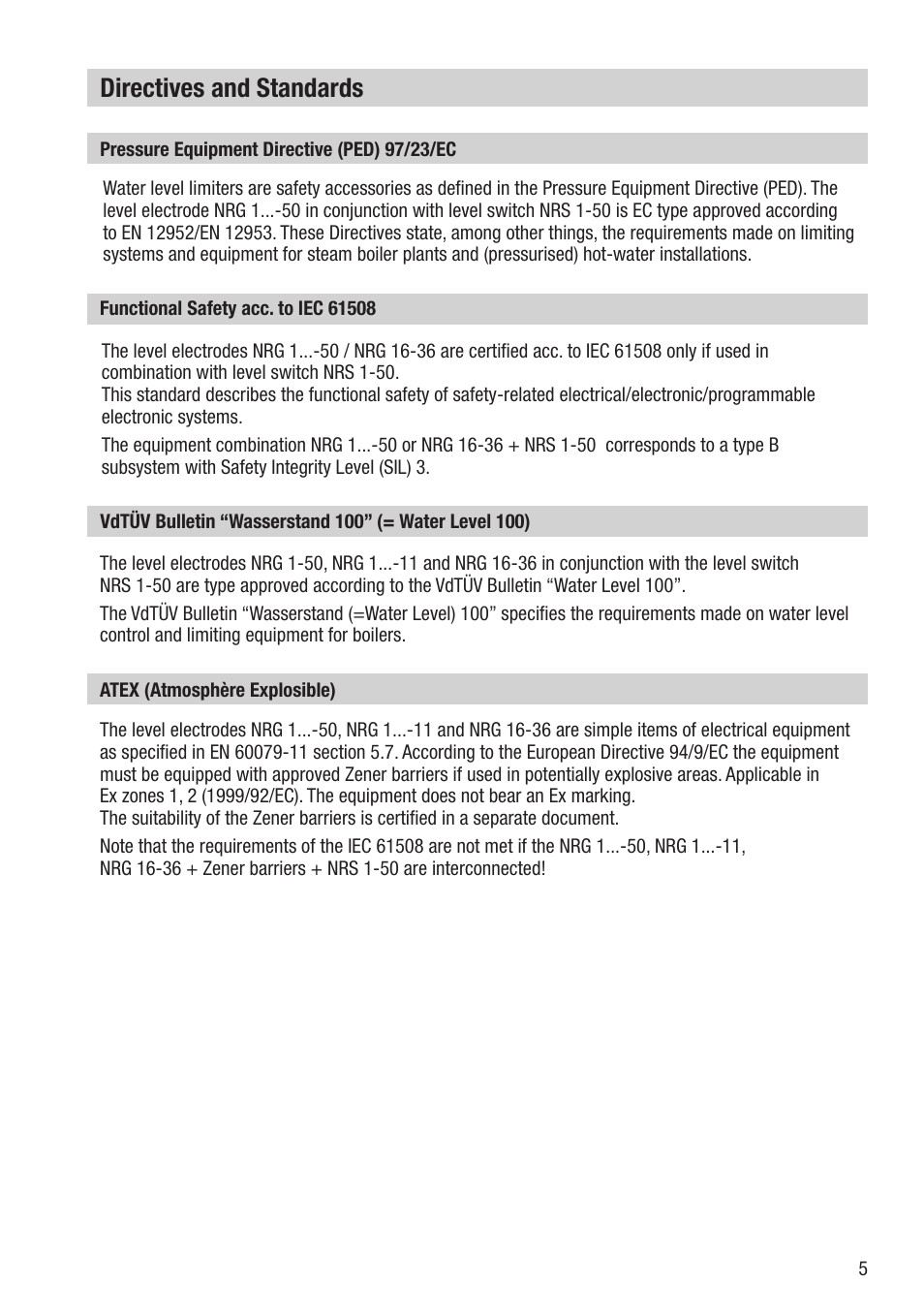 Directives and standards | Flowserve NRG 16-50 User Manual | Page 5 / 24