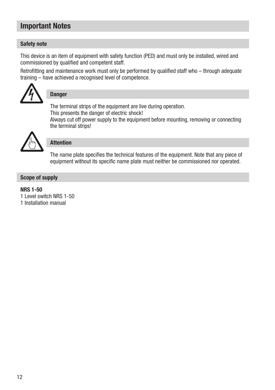 Flowserve NRS 1-50 For ONE Electrode User Manual | Page 12 / 24