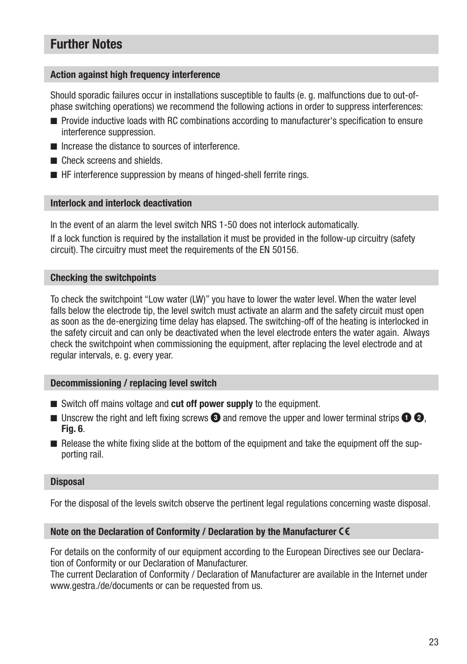 Flowserve NRS 1-50 For ONE Electrode User Manual | Page 23 / 24