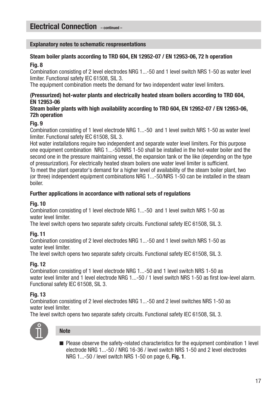 Electrical connection | Flowserve NRS 1-50 For TWO Electrodes User Manual | Page 17 / 28